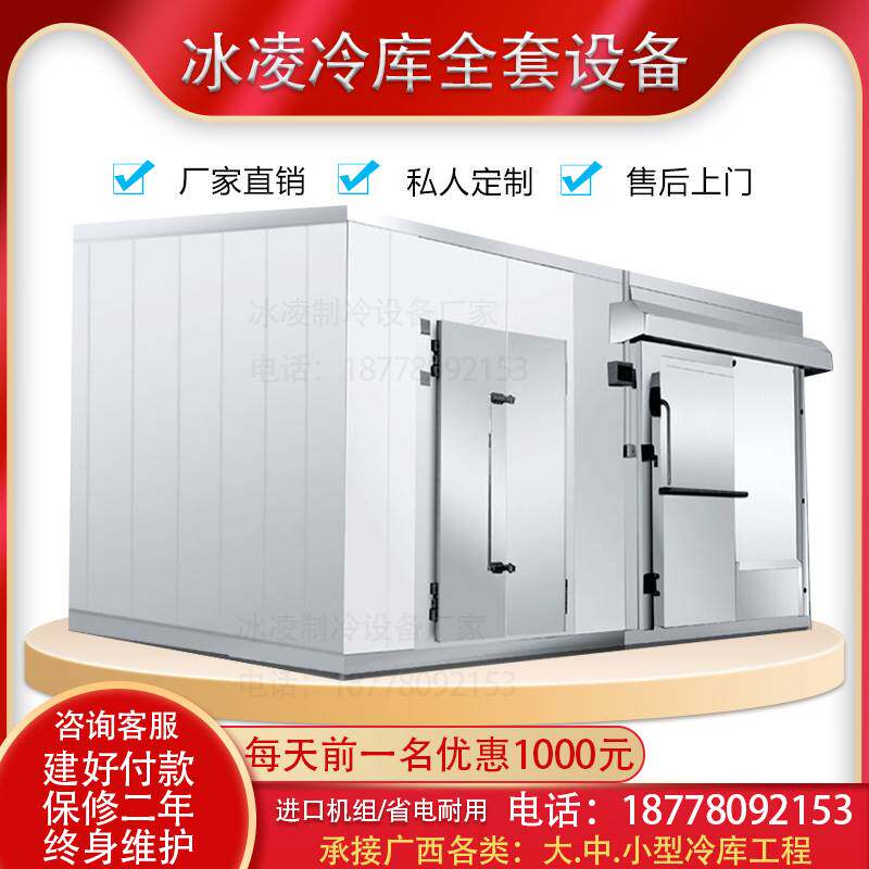 韩国库冰库急冻小型速冻蔬菜水果肉类冷藏雪库冷库全套设备安装