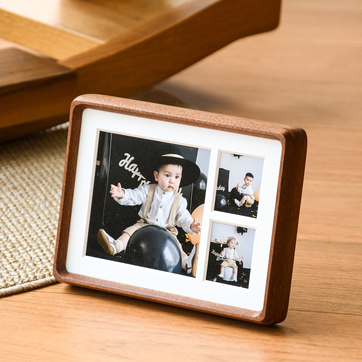 洗照片做成相框定制实木高级感摆台8寸diy打印证件照儿童画框礼物