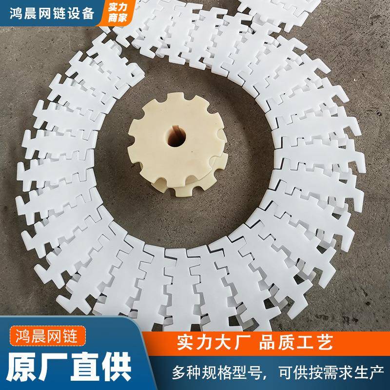 塑料链板果蔬清洗档板式塑料输送链板洗碗机链条式塑料链板