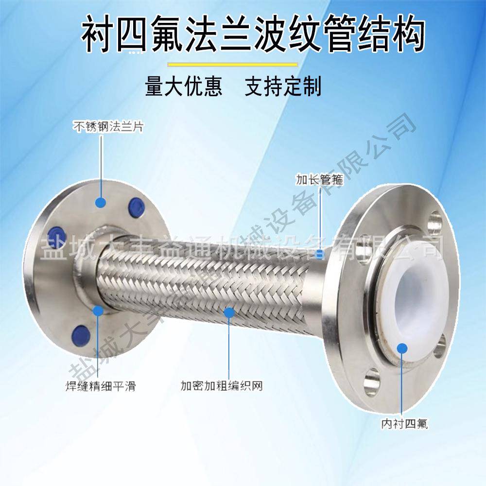 衬四氟补偿器波纹船用膨胀节管道连接器 通用型波纹补偿器