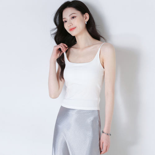 2025夏季莫代尔棉感一体杯小吊带