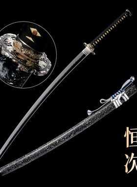 龙泉宝剑四方锻仕上研日本武士刃一体锻打东洋太刀冷兵器未开刃