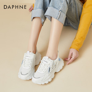 达芙妮老爹鞋女鞋2022春夏秋新款网面运动休闲潮韩版显脚小白鞋