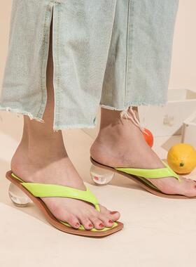 Big size sandals for women fashion slippers 5cm heels shoes