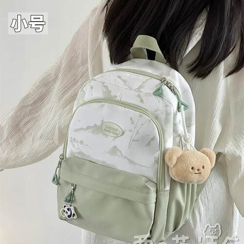 新中式小清新可爱书包女旅游轻便背包大学生高中生初中女生双肩包