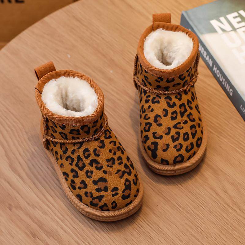 时尚豹纹儿童短筒雪地靴加绒加厚2026冬季新款洋气男女童保暖棉鞋,童鞋/婴儿鞋/亲子鞋,雪地靴,淘宝优惠券,粉丝福利购,淘宝优惠卷