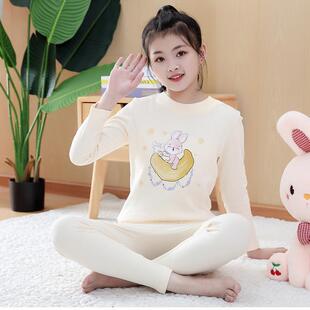 儿童秋衣秋裤套装全棉a类2026新款初中学生棉毛衫女童保暖内衣