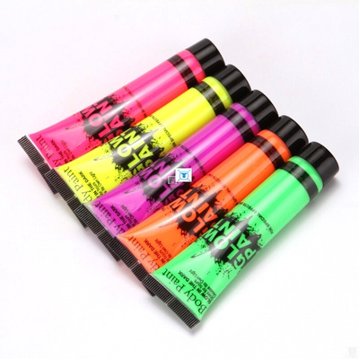 5 pcs Body Art Paint Neon Fluorescent Party Festival Hallowe