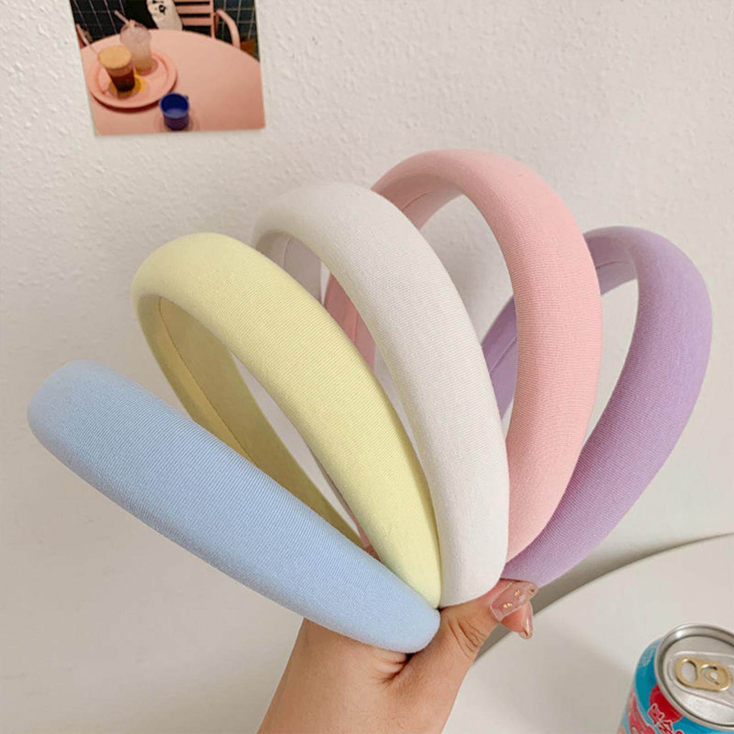 糖果色宽边海绵发箍女夏