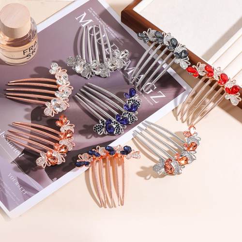 日韩水钻发饰插梳女百搭