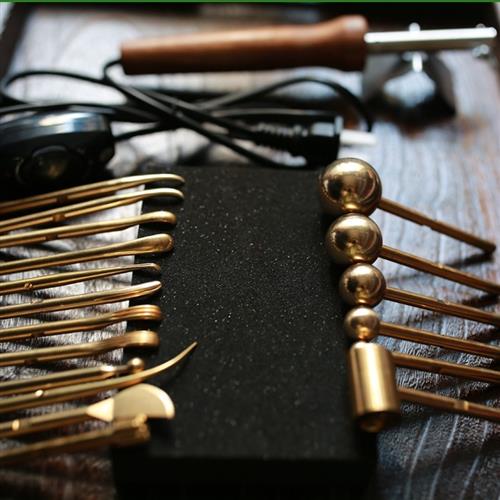 220V插花机30头铁制手工布花皮革雕刻工具花制作课程可调温度热花