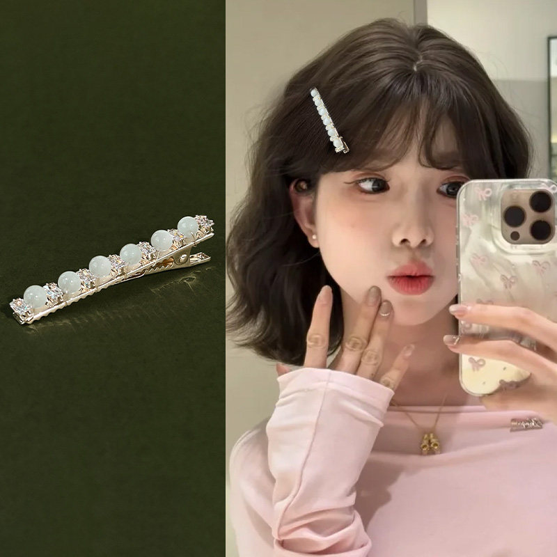 小众设计感猫眼石发夹女款刘海侧边夹子鸭嘴夹2026新款巨好看发饰