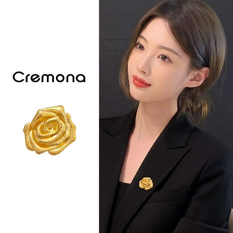 复古金色玫瑰花胸针高档奢华气质配大衣胸花高端精致时尚毛衣配饰,饰品/流行首饰/时尚饰品新,胸针,淘宝优惠券,粉丝福利购,淘宝优惠卷