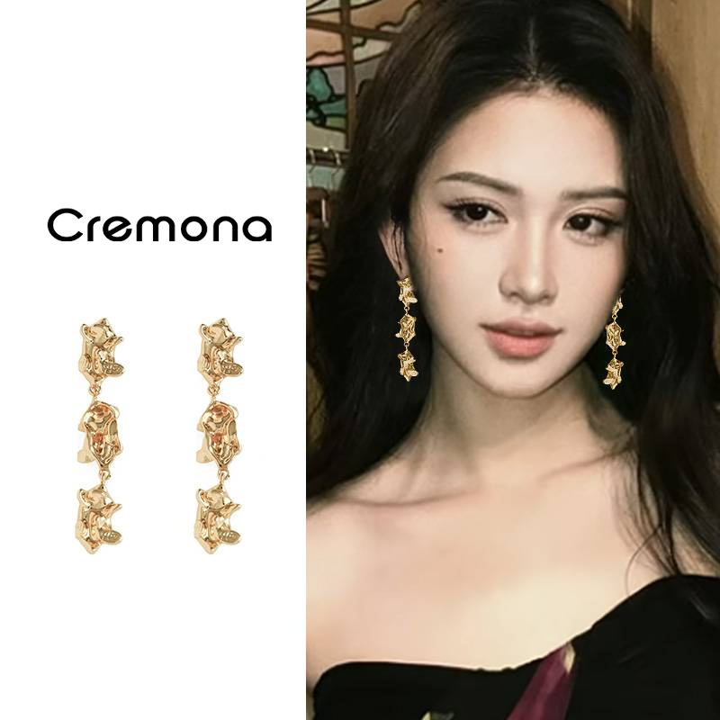 金色轻奢气质长款耳环