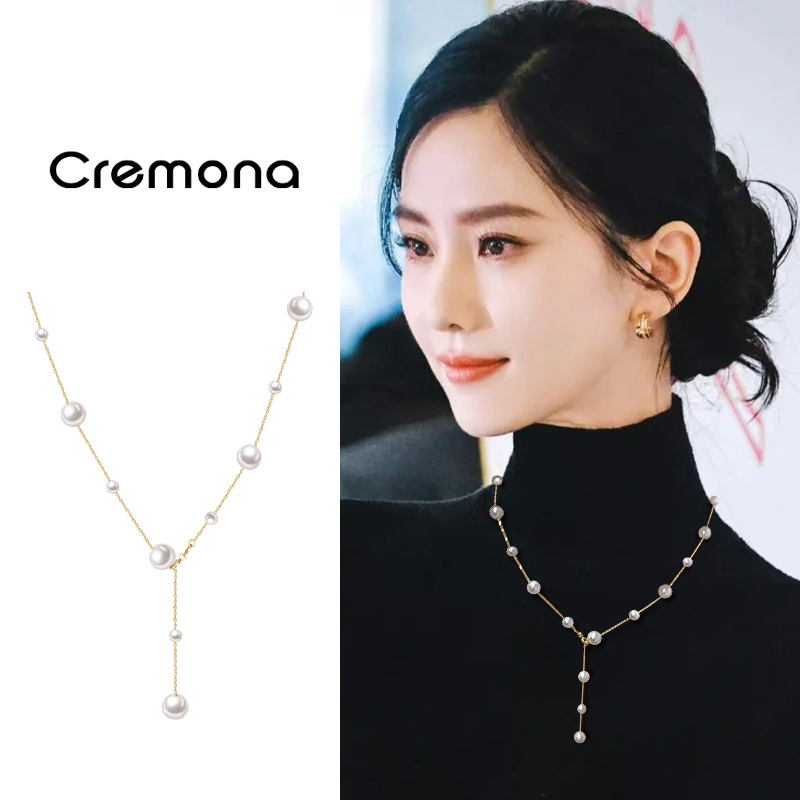 珍珠款纯银项链女气质