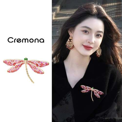 轻奢高级感蜻蜓胸针2025新款