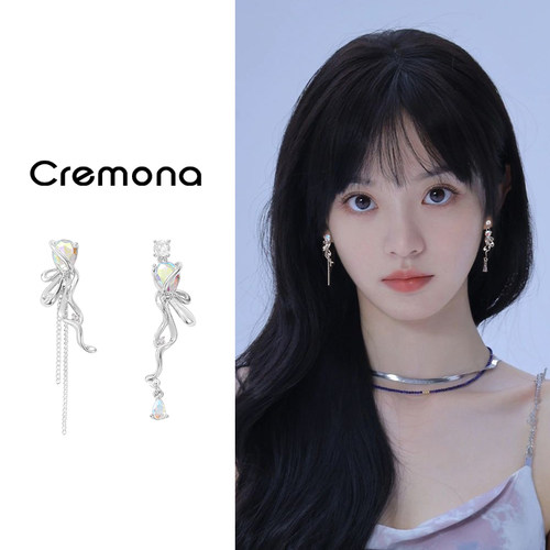 长款流苏耳夹女新款爆款