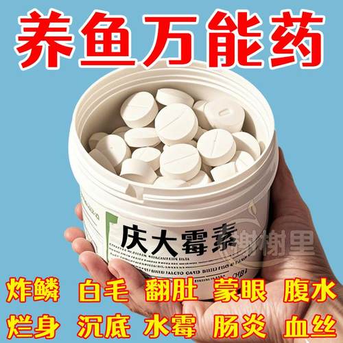 庆大霉素鱼病专用药烂身烂尾白点白毛掉磷蒙眼杀菌消炎康复消毒药