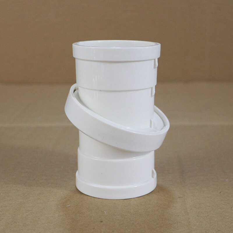 pvc旋转直接弯头可360旋转管箍排水管件下水接头配件50 75 110