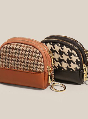 帆布小零钱包女韩国ins小众设计新款迷你布艺钥匙零钱包一体包包