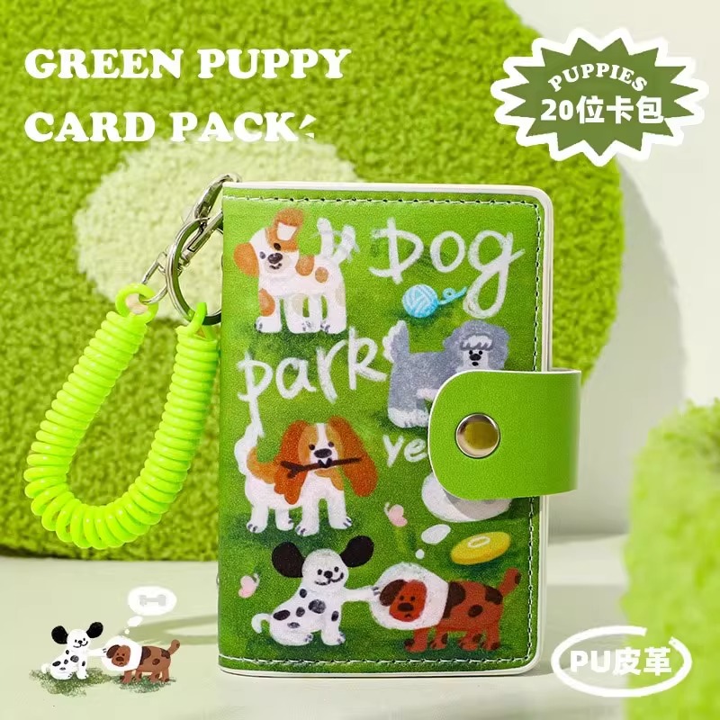 2025踏青小狗卡包大容量多卡位证件收纳驾驶证卡册男式名片卡夹女