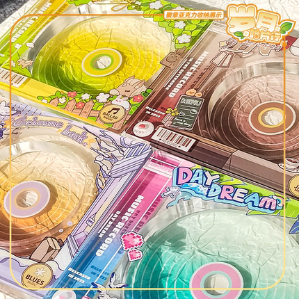 谷的Time 特价现货 岁月唱片行亚克力原创谷美吧唧砖收纳徽章杯垫