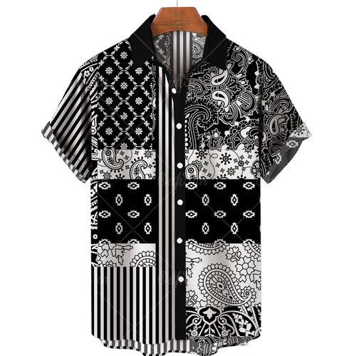 Printed Shirts Single-breasted Shirt Tops 印花单排扣衬衫上衣