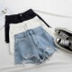 women破洞高腰显瘦阔腿牛仔短裤 Ripped 女 denim shorts wide leg