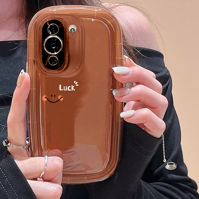 适用华为nova10透明笑脸硅保护套