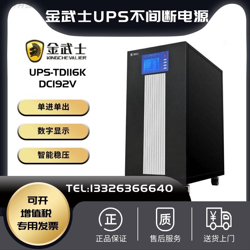 金武士TD116K单单工频3KVA/2.4KW不间断电源UPS电源192V