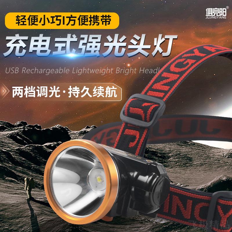 LED迷你强光超亮远射头戴式充电