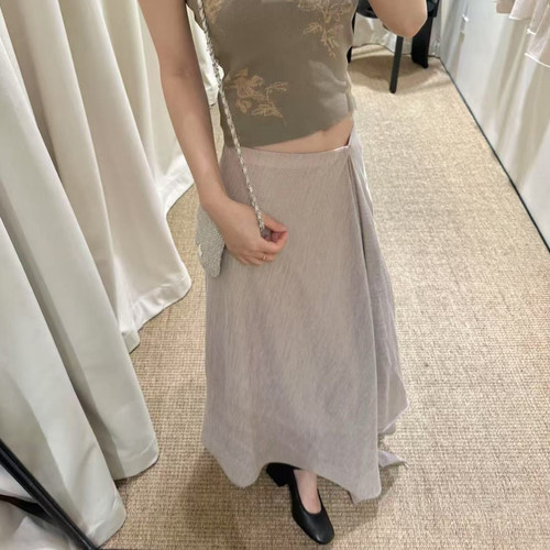 优雅气质不规则多裙摆半身长裙