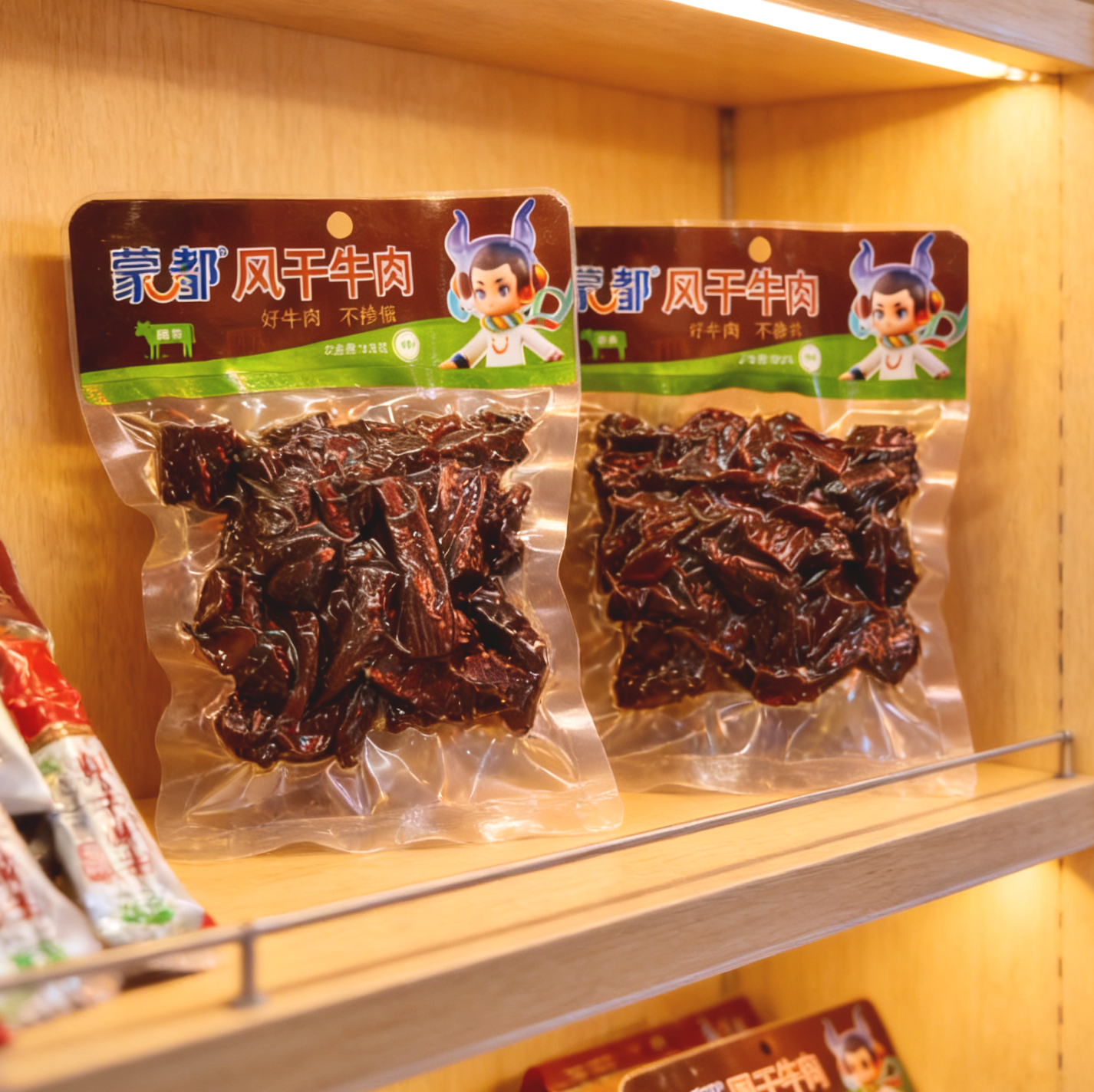 风干牛肉干内蒙特产牛肉粒即食手撕牛肉块零食小吃食品清真肉香浓