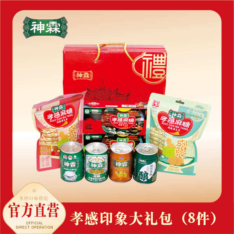 孝感印象大礼包零食大礼包送礼组合装休闲食品小吃湖北特产8件装