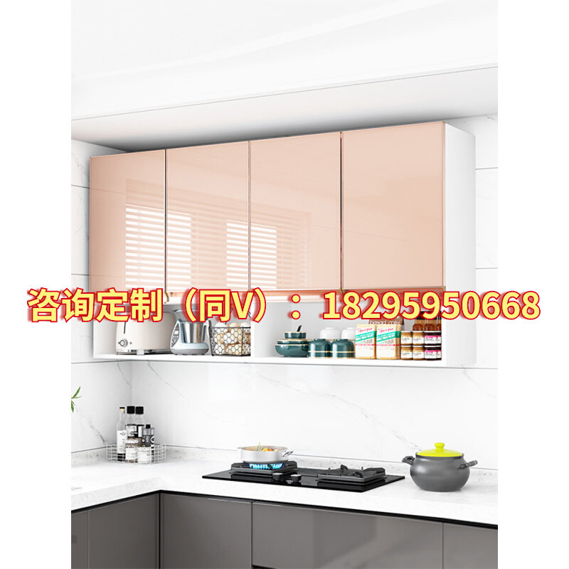 墙壁实木挂厨房储物壁挂置物架柜墙式橱柜餐厅阳台挂柜柜浴室吊柜