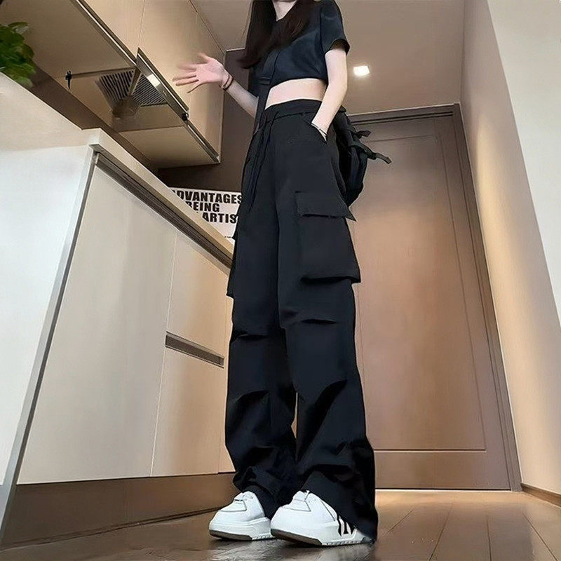 裤子女款2026春夏季新款直筒休闲裤时尚百搭工装裤爆款运动裤潮流图片