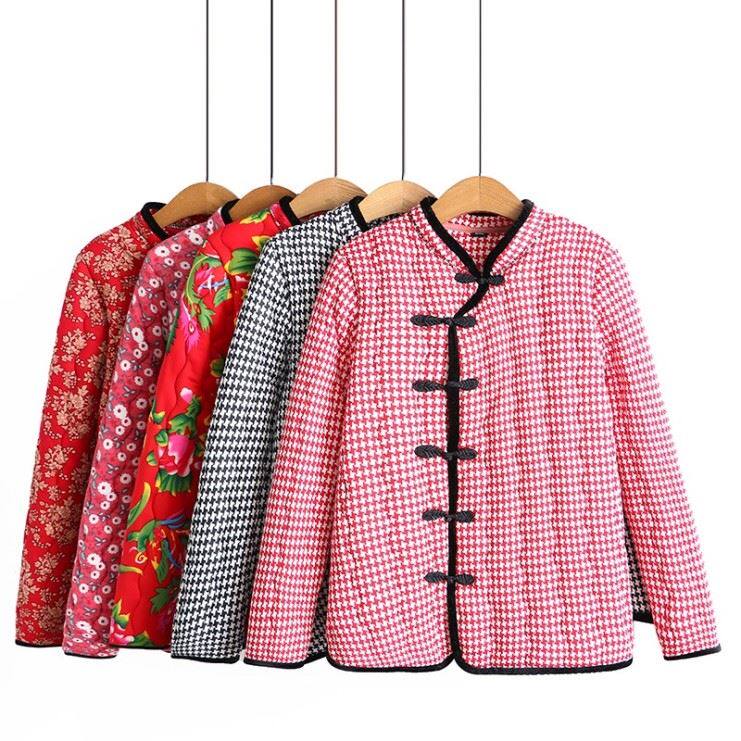 小阳响当当白雪同款棉服东北大花布棉袄加厚棉衣盘扣棉袄民族风