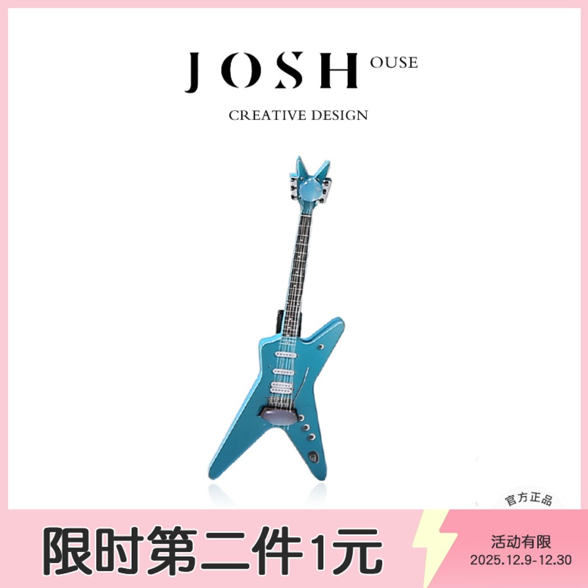 创意立体仿真吉他小提琴发夹少女前额刘海发卡鸭嘴夹无痕边夹个性