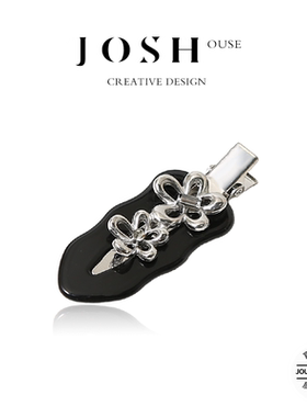 韩式气质花朵一字夹发夹侧边前额无痕不伤发刘海夹少女心甜美发饰