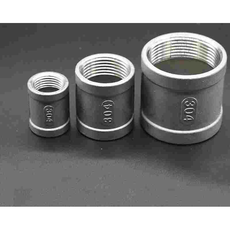 304不锈钢束接 内丝 内螺纹 管箍 不锈钢接头 直通 有边接头DN6