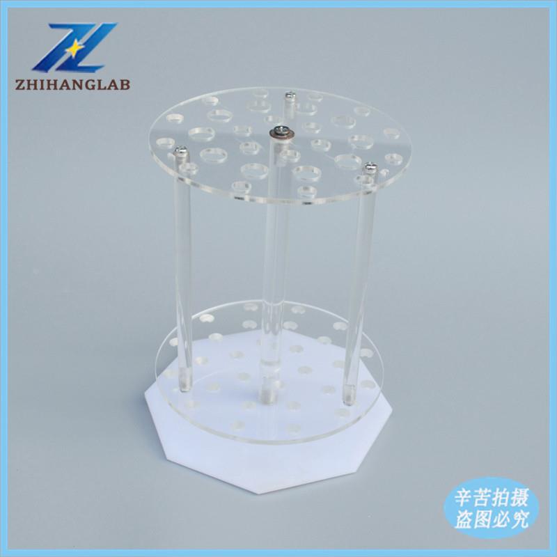 实验室用有机玻璃 圆盘移液管架 组装吸管架 可旋转 28孔
