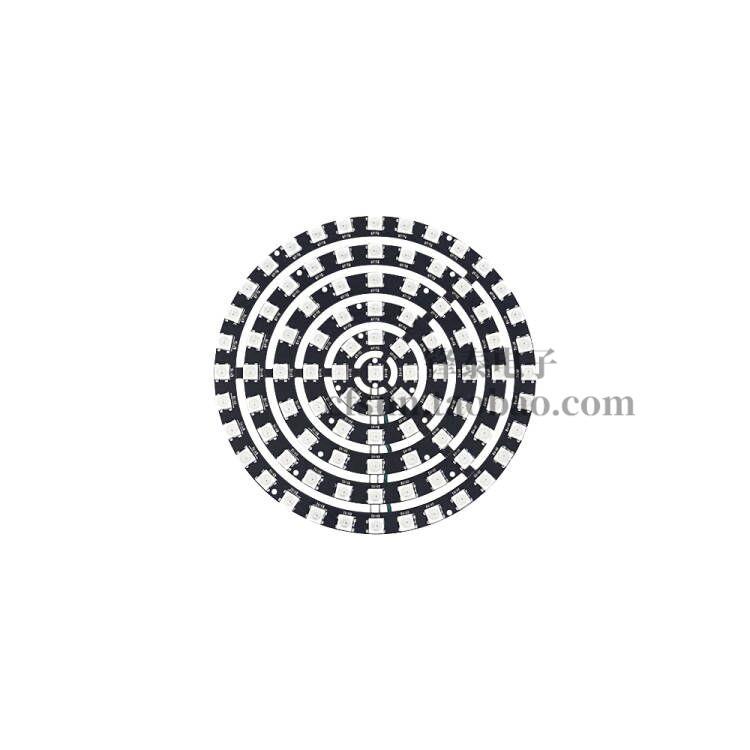 WS2812B 93灯环形圆盘LED圆环内置IC全彩点控1-9-21-37-61/12/16