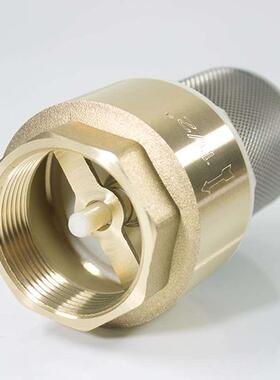 水泵用带网立式止回井底阀过滤阀门DN15320 4分6分1寸半至3寸铜体