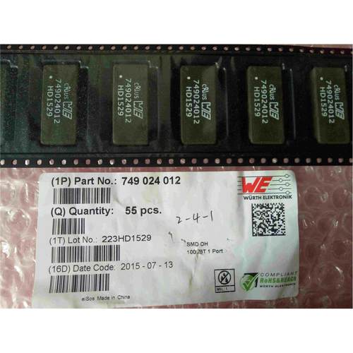 749024012 TRANSFORMER WE-LAN 10/100/1000BT 脉冲变压器 全新