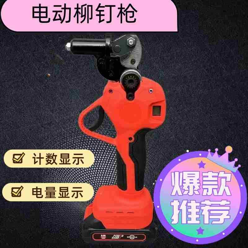 全自动柳钉神器电动铆钉枪锂电拉铆枪抽芯拉钉枪工业级电动充电式