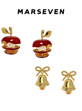 MARSEVEN 小苹果耳钉/项链/风铃耳钉