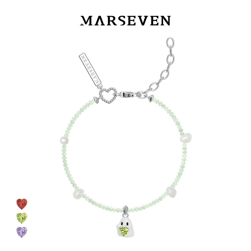 MARSEVEN抱爱心的mini小幽灵手链