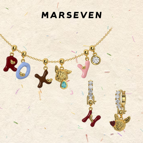 MARSEVEN 小狗系列DIY自由组合吊坠原创设计素链项链颈饰礼物