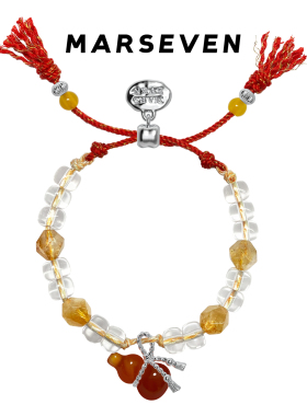 MARSEVEN 葫芦系列红色葫芦串珠手链新年礼物手串新品