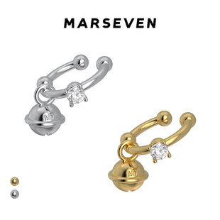 MARSEVEN 閃光派對(duì)系列mini鈴鐺耳夾S925銀簡(jiǎn)約耳飾無耳洞女秋冬